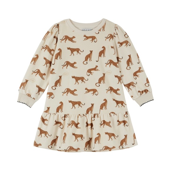Emile et Ida Velour Cheetah Dress Size 10 - Picture 1 of 5